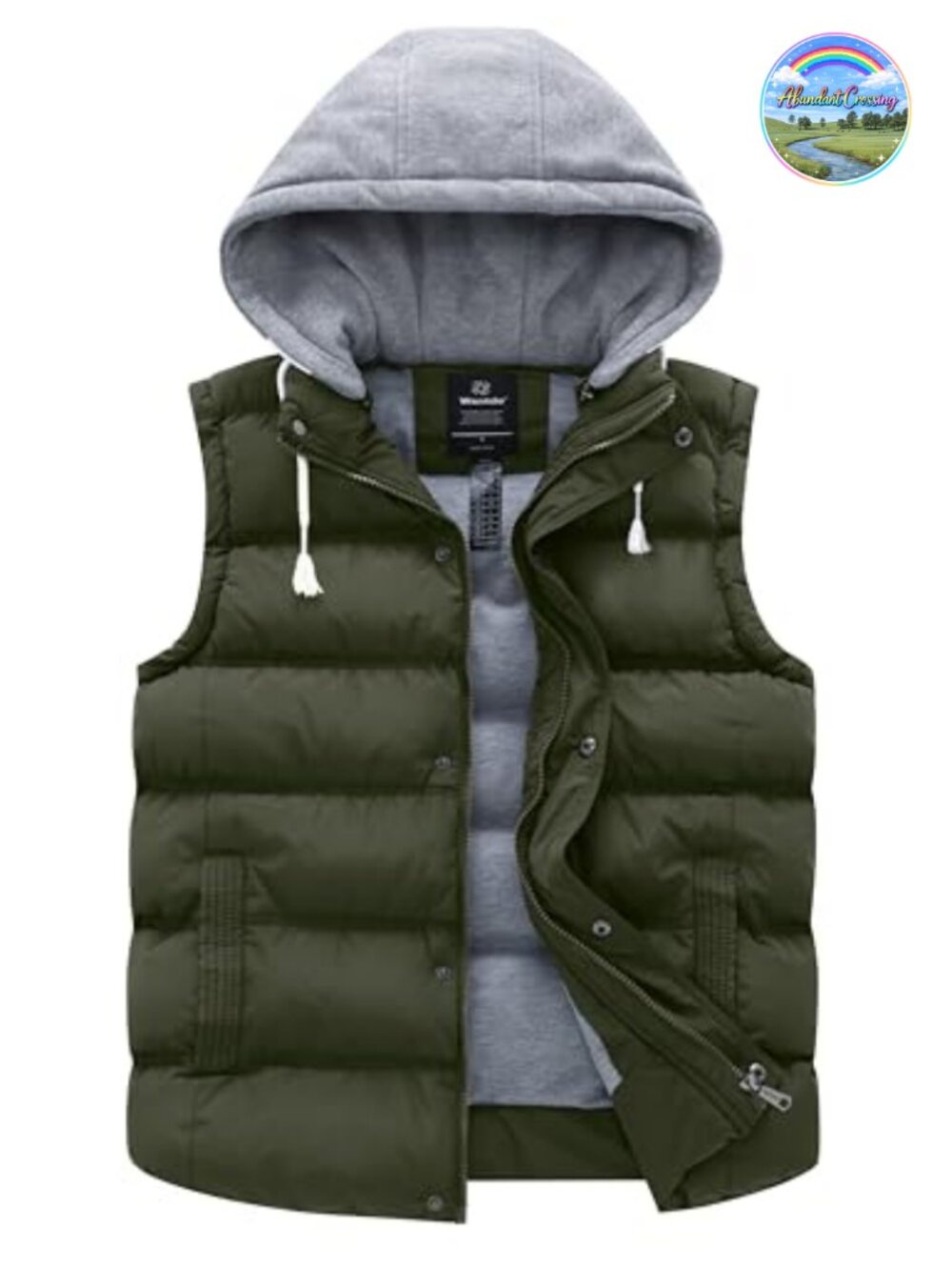 Women's Quilted Puffer Vest Hooded Winter Warm Sleeveless Outerwear